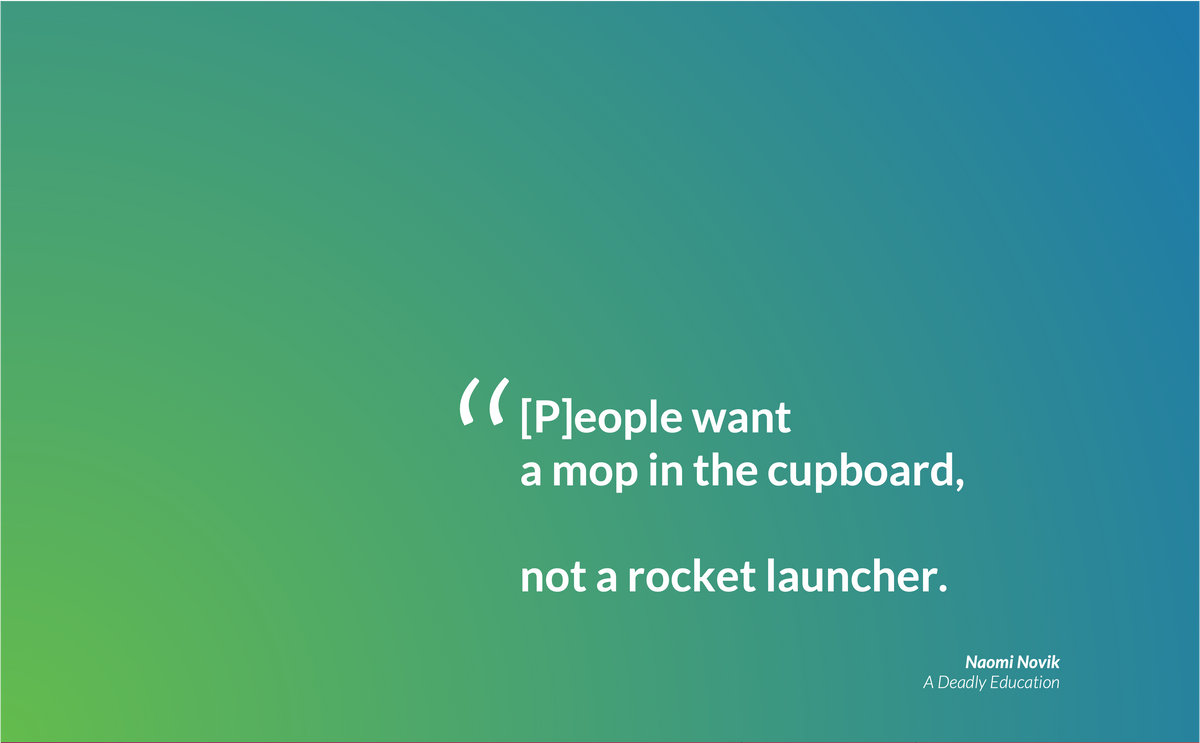 [Quote] People want a mop in the cupboard