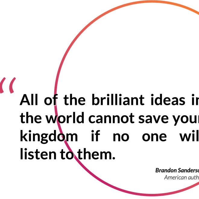 Image of: [Quote] All of the brilliant ideas in the world