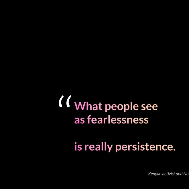 Image of: [Quote] What people see as fearlessness