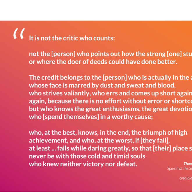 Image of: [Quote] It is not the critic who counts